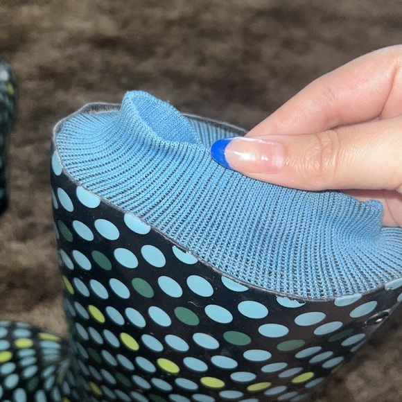 Blue Black and Green Austin Trading Co Rain Boots - Picture 4 of 7